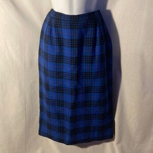 PENDLETON blue red black Morgan Tartan plaid skirt 8